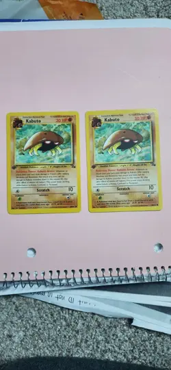 Kabuto 1st Edition Fossil Set Pokemon WOTC TCG Common Card #50/62 LP - Image 1