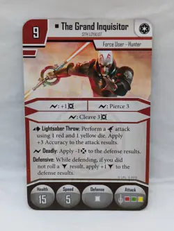 (4) Star Wars Imperial Assault The Grand Inquisitor Villain Pack Cards - Image 2