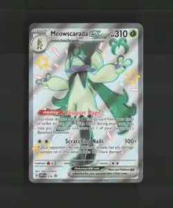 Meowscarada ex SVP078 Scarlet & Violet Black Star Promo Holo Pokemon Card NM - Image 1