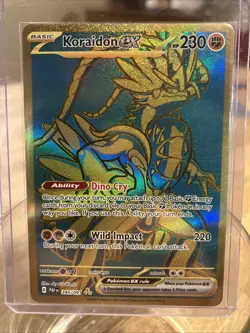 Pokemon Koraidon EX TCG Scarlet & Violet Paldean Fates Hyper Rare Card 245/091 - Image 1