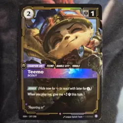 Riftbound Teemo Card OGN 197/298 English League of Legends - Image 1