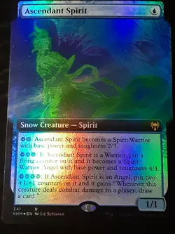 Ascendant Spirit Extended Art FOIL , Kaldheim , Near Mint , MTG , FREESHIPPING - Image 1