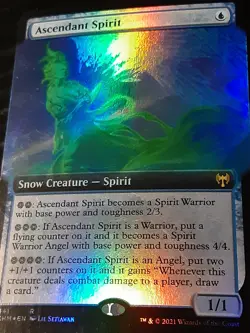 Ascendant Spirit Extended Art FOIL , Kaldheim , Near Mint , MTG , FREESHIPPING - Image 2