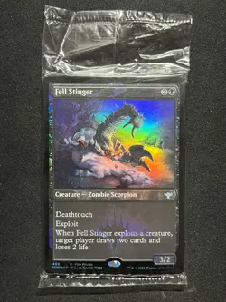 Fell Stinger MTG Magic 2021 Crimson Vow Foil Play Promo Pack of 10 New Sealed - Image 1