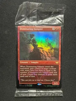 Dominating Vampire MTG Magic Crimson Vow Foil Play Promo Pack of 5 New Sealed - Image 1