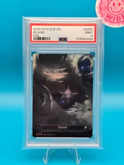 PSA 9 - 2025 MAGIC THE GATHERING EDGE OF ETERNITIES 0263 ISLAND FOIL - Image 1