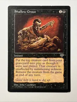 1996 Magic the Gathering Mirage Expansion Shallow Grave LP - Image 1