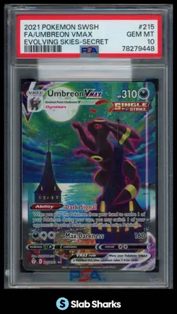 Pokemon 2021 Umbreon VMAX 215/203 Alt Art Evolving Skies GEM MINT PSA 10 - Image 1