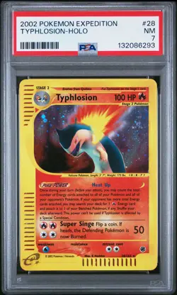 TYPHLOSION E-Reader Expedition Base Set Holo #28 PSA 7 Vintage Pokemon - Image 1