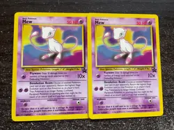 LOT 2 CARTES POKEMON PROMO WIZARDS MEW 8 ANGLAISE EXCELLENT - Image 1