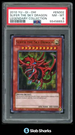 2010 YU-GI-OH! LEGENDARY COLLECTION #LC01-EN002 SLIFER THE SKY DRAGON PSA 8 - Image 1
