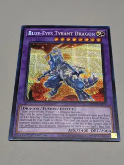 Yugioh BLUE-EYES TYRANT DRAGON MP23-EN019 PRISMATIC SECRET RARE NM 1ST ED - Image 1