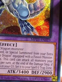 Yugioh BLUE-EYES TYRANT DRAGON MP23-EN019 PRISMATIC SECRET RARE NM 1ST ED - Image 4