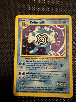 Poliwrath Holo Base Set WOTC Pokemon TCG Card 13/102 - Image 1