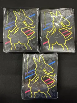 3x 65 Ct Lucario V Star Zenith Card Sleeves Sealed Pokemon NIP - Image 1