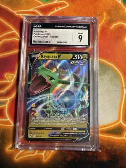 Pokemon | Rayquaza V 100/159 Holo | Crown Zenith 2023 | CGC Mint 9 | Graded Card - Image 1