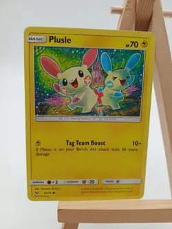 Plusle 33/73 & Minun 34/73 - Shining Legends - Regular Common LP Pokemon Cards - Image 2