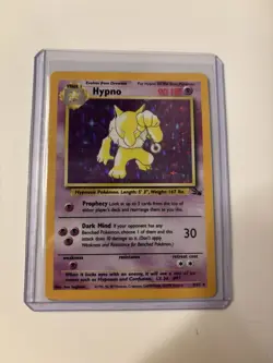 Pokemon TCG Hypno Fossil Holo Card 8/62 Unlimited Rare, LP/NM Condition Vintage - Image 1