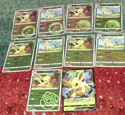 Exclusive Leafeon S-Chinese CBB2C Gem Pack Vol 2 Pokemon TCG 10 Card Lot (US) - Image 2
