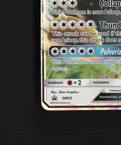 Snorlax GX SM05 Sun & Moon Black Star Promo Holo Pokemon Card DMG - Image 5