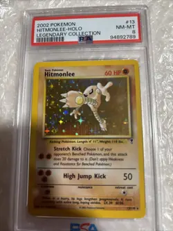 Hitmonlee Legendary Collection 2002 Holo Pokemon Card TCG Psa 8 - Image 1