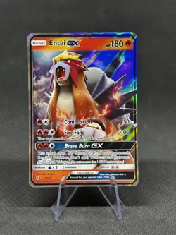 Entei GX - 10/73 - Pokemon Shining Legends Sun & Moon Ultra Rare Card NM - Image 1