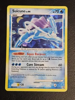 Suicune - 19/132 - Pokemon Secret Wonders Holo Card Cracked Ice Holo NM - Image 2