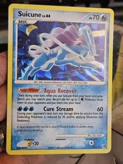 Suicune - 19/132 - Pokemon Secret Wonders Holo Card Cracked Ice Holo NM - Image 5