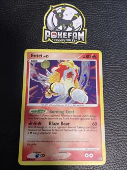 Entei LV.43 Cracked Ice Holo Pokemon TCG Card 4/132 Secret Wonders LP+ - Image 1