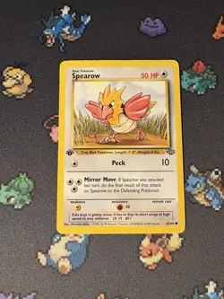 Pokemon Cards Spearow 62/64 Jungle FIRST EDITION WOTC - (MP) - Image 1