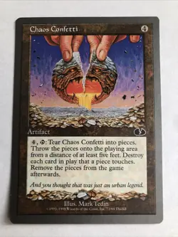 Chaos Confetti X1 Unglued NM Condition See Front/back Pics - Image 1