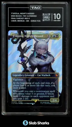 2025 MAGIC THE GATHERING FINAL FANTASY Y'SHTOLA NIGHTS BLESSED SURGE FOIL TAG 10 - Image 1