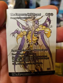 MTG - Final Fantasy - The Emperor, Hell Tyrant Borderless - NM - NF - Image 1