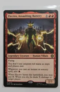 Electro, Assaulting Battery - 0076 - Marvel's Spider-Man MTG - NM/M - Image 1