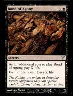 MTG Bond of Agony LP Light Play Dissension [1510] - Image 1