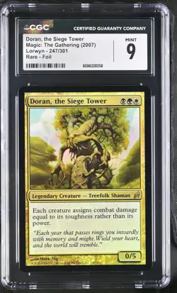DORAN, THE SIEGE TOWER Lorwyn Foil Rare CGC 9 MTG [Nostalgium] - Image 1