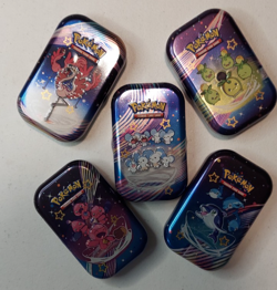 Pokemon Paldean Fates Mini Tins - Costco - Bundle Set of 5 NM - No Promos/Packs - Image 1