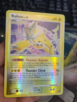 2007 Pokemon Secret Wonders Raikou Reverse Holo Rare 16/132 NM/VLP - Image 2
