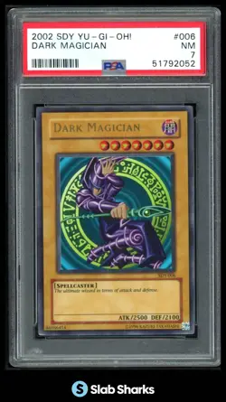 2002 YU-GI-OH! STARTER DECK: YUGI #SDY-006 DARK MAGICIAN PSA 7 - Image 1