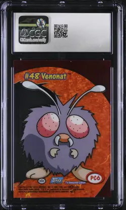 CGC 10 GEM MINT Venonat Topps 2000 Series 3 PC6 Clear Card Pokemon Card - Image 2
