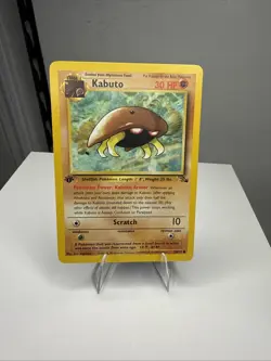 Pokemon TCG Kabuto Fossil 1st Edition Common Card 50/62 Regular - Image 1