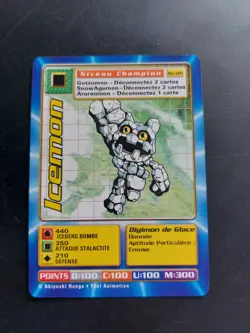 Icemon Carte Digimon Francais Bandai 2000 Bo-120 Serie 3 French Card - Image 1