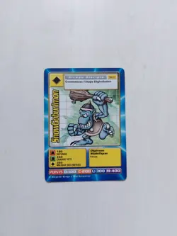 SnowGoburimon Carte Digimon Francais Bandai 2000 Bo-113 Serie 3 French Card - Image 1