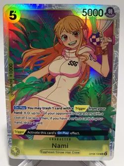 One Piece Nami OP08-106 SR Super Rare Two Legends Card English NM - Image 1