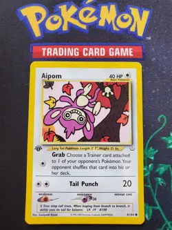 Aipom 41/64 - 2000 Neo Revelation First Edition WOTC Vintage Pokemon Card - MP - Image 1