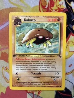 Kabuto | 1st edition | 50/62 | Fossil | Pokemon Card LP++ FREE SHIPPING #3 - Image 1