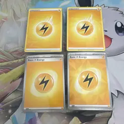 Pokemon TCG 200 Electric Energy Card Lot - MINT Bulk for Deck Building & Crafts! - Image 1