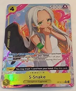 S-Snake (Alt Art) OP13-114 R Carrying on His Will - ONE PIECE Card Game ENGLISH - Image 1