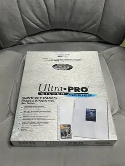 100 ULTRA PRO SILVER 9-POCKET Card Pages Sheets Binder For Sports & Gaming Cards 74427814427 - Image 1
