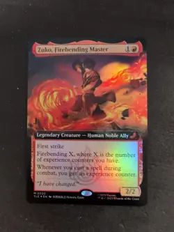 Zuko Firebending Master Extended art Foil Avatar The Last Airbender Mtg Mint - Image 1